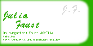 julia faust business card